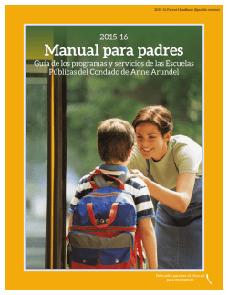 Manual para padres - Anne Arundel County Public Schools