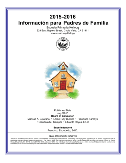2015-2016 Información para Padres de Familia
