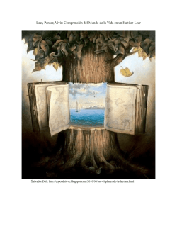 leer, pensar, vivir: comprension del mundo de la vida en un habitar