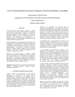 Las TIC como Instrumentos para Pensar e Interpensar en