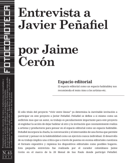 N.45 Entrevista a Javier Peñafiel por Jaime Cerón