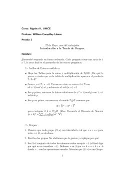 Álgebra II, UMCE Profesor: William Campillay Llanos Prueba 2 27