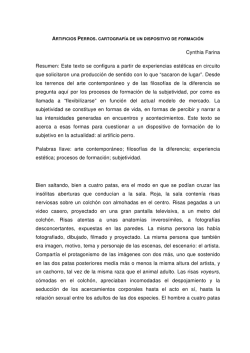 Artificios perros. Cartografía de un dispositivo de formación.