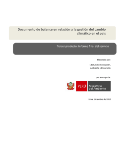 Gestión del cambio climático Perú