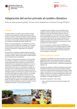 Adaptación del sector privado al cambio climático (PSACC)