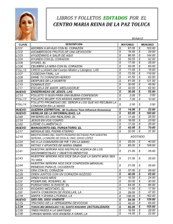 lista de precios imprime aqui - Centro Maria Reina de la Paz Toluca
