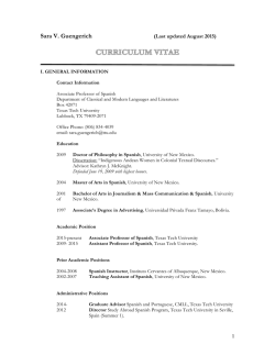 CV - Texas Tech University Departments