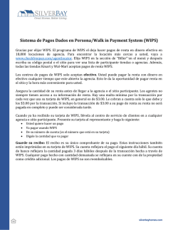 Sistema de Pagos Dados en Persona/Walk in Payment