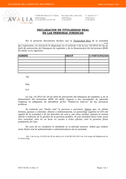 declaracion de titularidad real de las personas juridicas