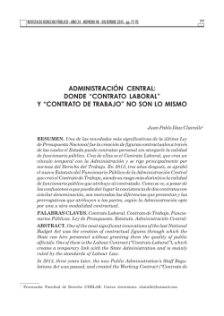 ADMINISTRACIÓN CENTRAL: DONDE “CONTRATO LABORAL” Y