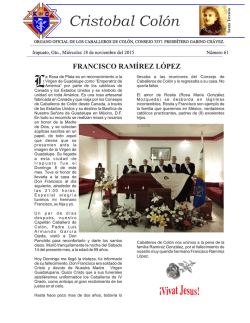 061 Francisco Ramírez López - Caballeros de Colón en México