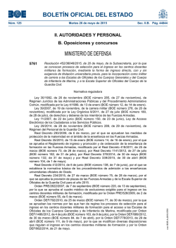 Escalas de Oficiales de los Cuerpos Generales y del Cuerpo de