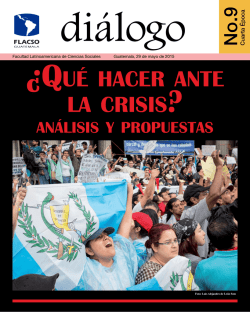 diálogo No. 9 ¿Qué hacer ante la crisis?