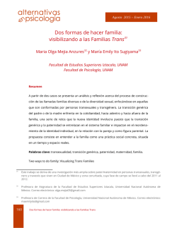 Dos formas de hacer familia visibilizando a las familias trans