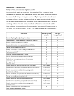 Constancias y Certificaciones Tiempo servido, para ascenso en