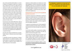 Tríptico La pérdida auditiva es uno de los riesgos laborales