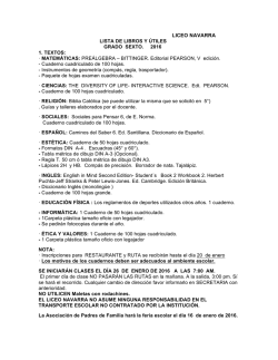 Lista de Libros Bachillerato 2016