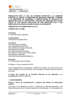 RESOLUCI&Oacute;N POR LA CUAL SE ACUERDA NOTIFICAR A