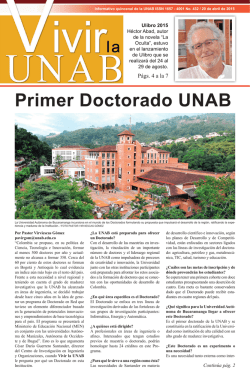 VIVIR LA UNAB edicion - Universidad Autónoma de Bucaramanga