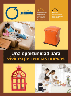 Una oportunidad para vivir experiencias nuevas