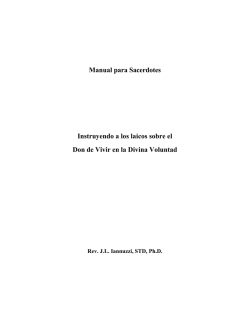 Manual para Sacerdotes Instruyendo a los laicos sobre el Don de
