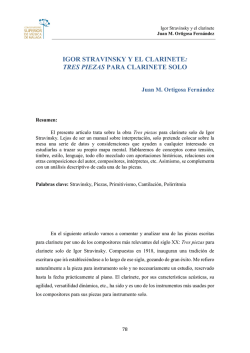 tres piezas para clarinete solo por Juan M. Ortigosa Fernández.