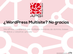 ¿WordPress multisite? No gracias