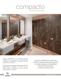 Lamitech COMPACTO es ideal para cabinas y divisiones de baños