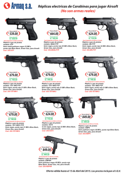 Réplicas electricas de Carabinas para jugar Airsoft (No son armas