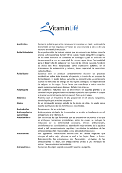 Acetilcolina Sustancia química que actúa como neurotransmisor, es