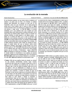 La evolución de la morada - Ministerios Ebenezer Guatemala