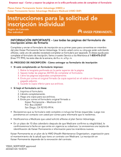 Senior Advantage Enrollment Form - CO Spanish