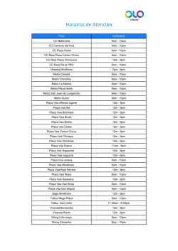 Conoce nuestros horarios de atención