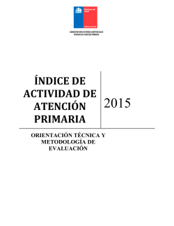 INDICE DE ACTIVIDAD DE ATENCION PRIMARIA