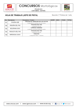 secciones del concurso morfológico