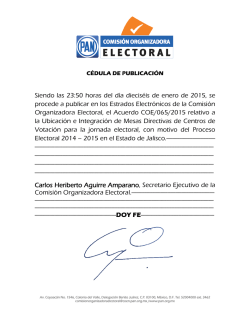 Siendo las 23:50 horas del d&iacute;a diecis&eacute;is de enero de 2015, se