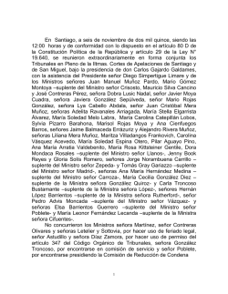 En Santiago, a seis de noviembre de dos mil quince, siendo las 12