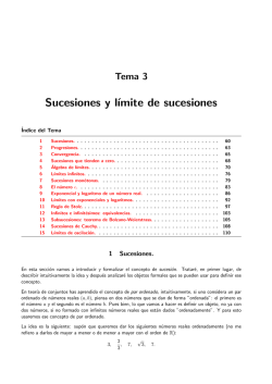 Tema 3. Sucesiones.