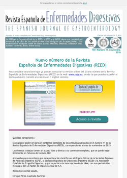 Nuevo número de la Revista Española de Enfermedades Digestivas