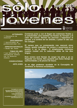 Boletín Informativo SOLO JOVENES - Junio 2015