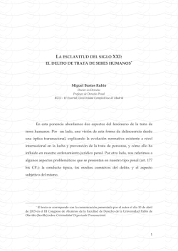 PONENCIA Trata de personas - Observatorio Criminalidad