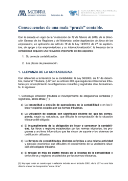 Consecuencias de una mala “praxis” contable.