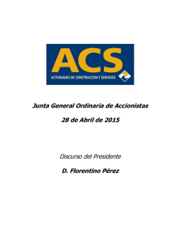 Discurso del Presidente