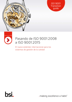 Pasando de ISO 9001:2008 a ISO 9001:2015