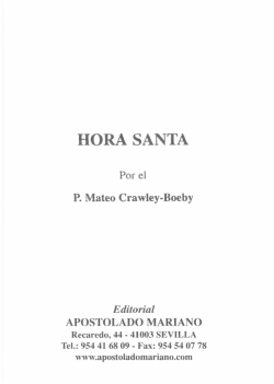 HORA SANTA - editorial apostolado mariano