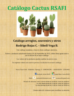 Catálogo Cactus RSAFI