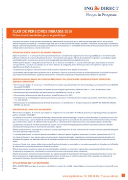 PLAN DE PENSIONES NARANJA 2015