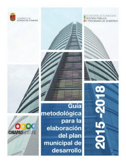 Gu&iacute;a metodol&oacute;gica para el desarrollo de planes municipales 2015
