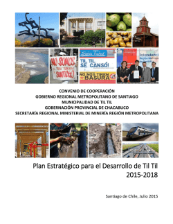 Plan Tiltil - Gobierno Regional Metropolitano de Santiago