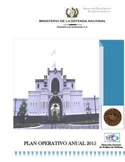 plan operativo anual 2015 - Ministerio de la Defensa de Guatemala